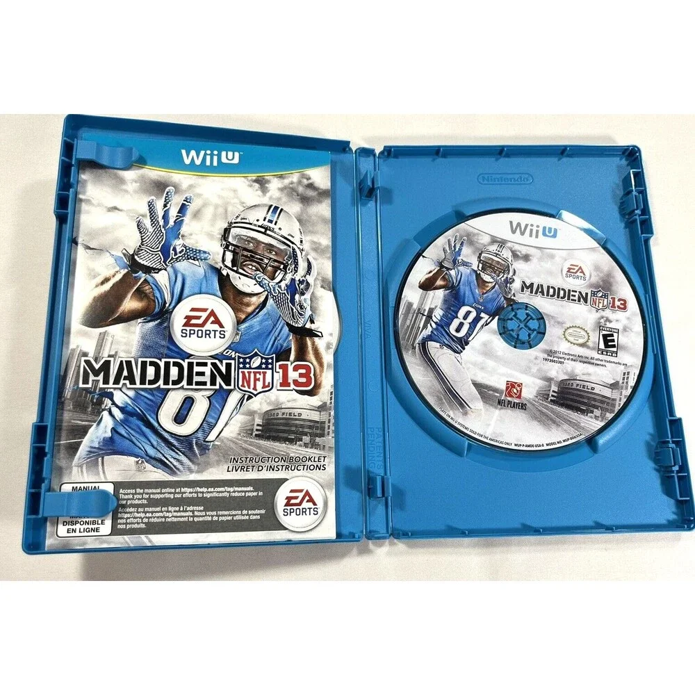 Madden NFL 13 Nintendo Wii U 2012  EA SPORTS Complete with Manual Tested